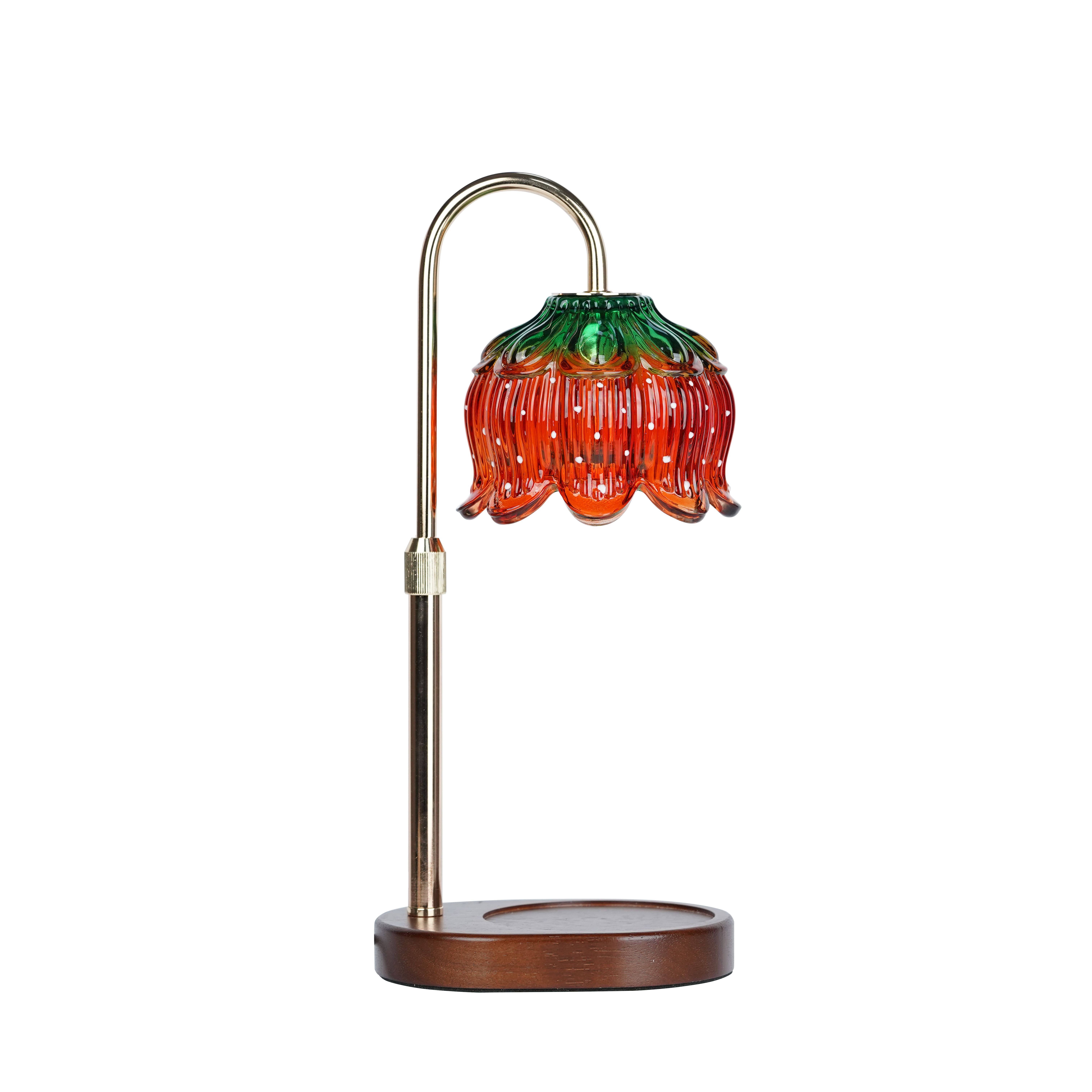 Strawberry Candle Warmer Lamp with Timer & Dimmer with 2 Bulbs, Adjustable Height Light for Jar Candles, Bedroom Decor - Image 3